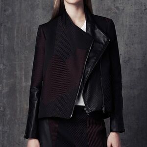 Helmut Lang Black and Burgundy Blazer